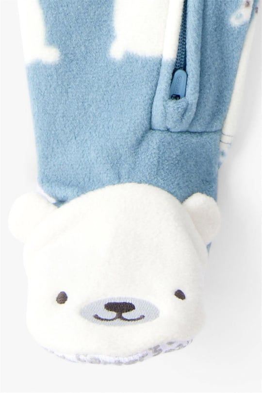 Carter's Erkek Çocuk Baskılı Polar Tulum Mavi 2T547810