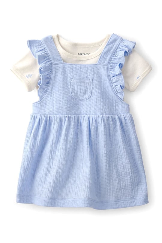 Carter's Kız Bebek 2'li Elbise Body Takım Mavi 1U607710