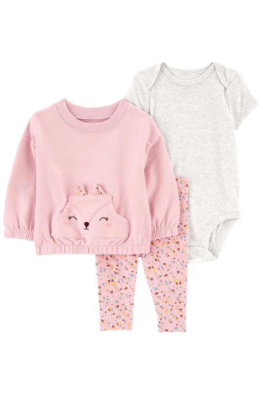 Carter's Kız Bebek 3'lü Hırkalı Set Pembe 1P814710