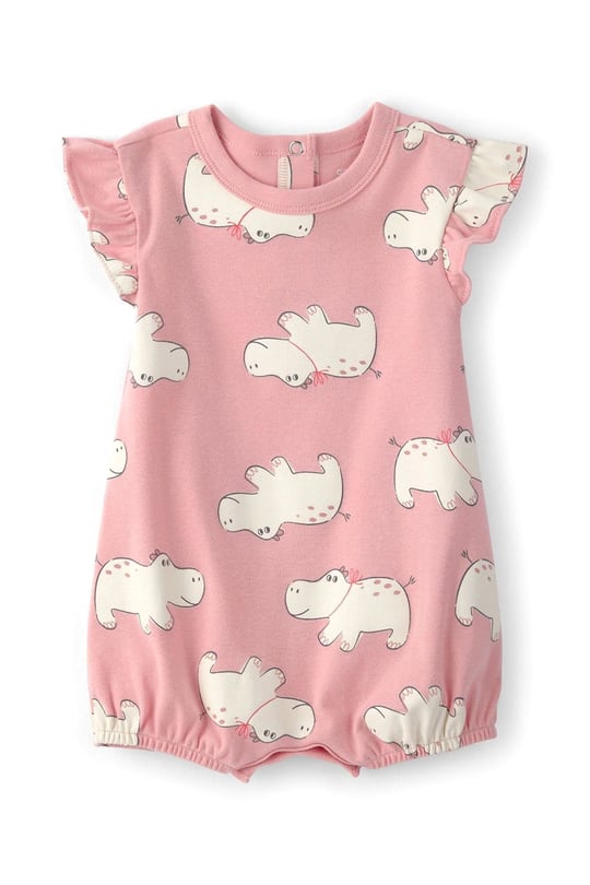 Carter's Kız Bebek Baskılı  Kısa Tulum Pudra 1U268510