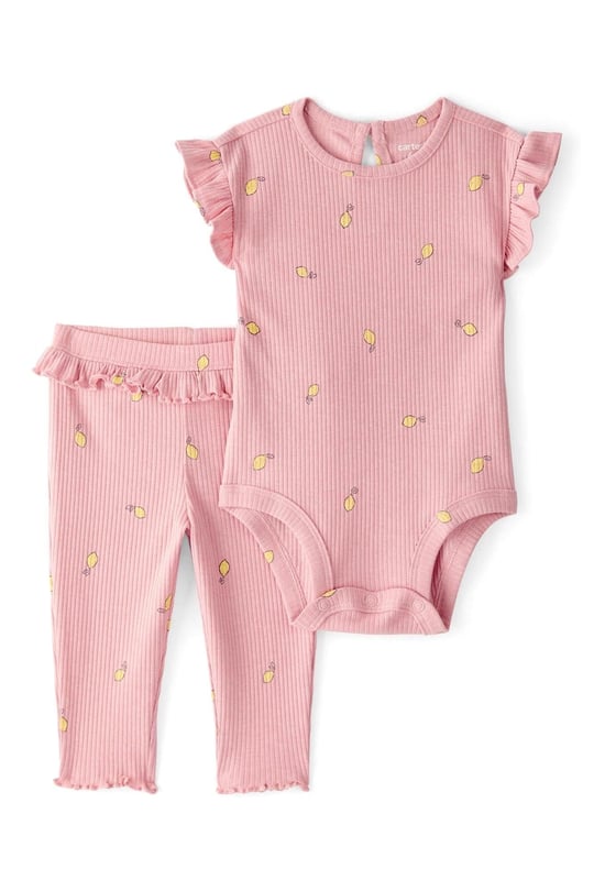 Carter's Kız Bebek Body Pantolon Takım Pudra 1U270010