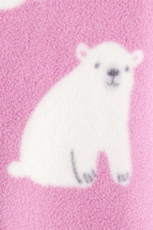 Carter's Kız Bebek Desenli Polar Tulum Pembe 1T612810