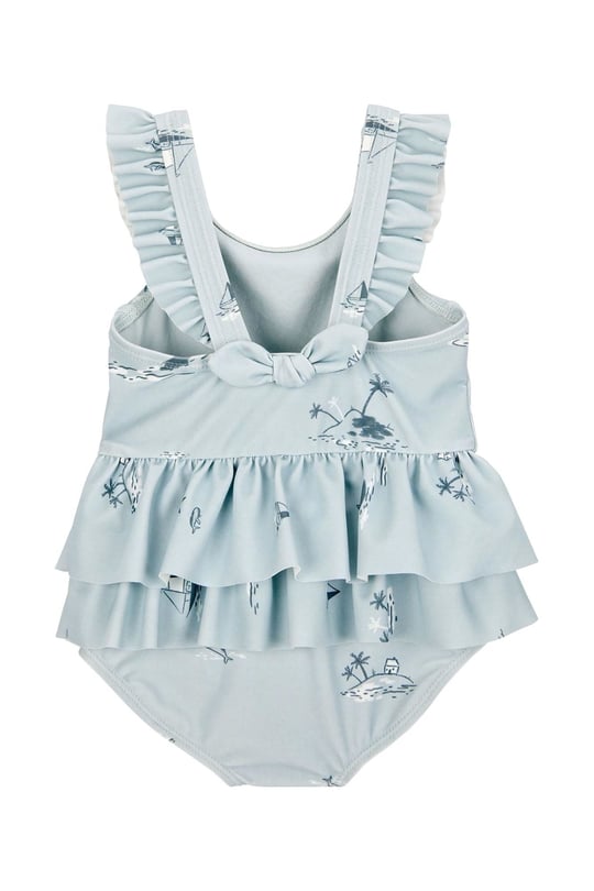 Carter's Kız Bebek Güneş Koruyuculu 2'li Mayo Takım Mavi 1S468010
