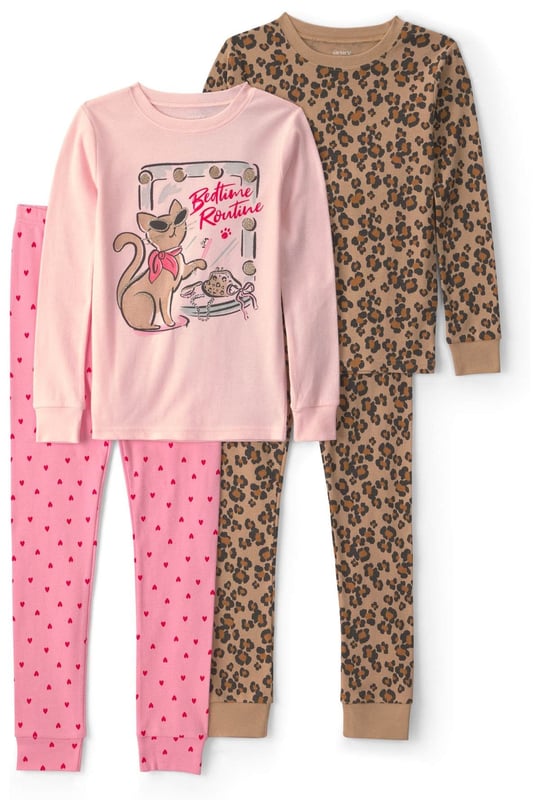 Carter's Kız Çocuk 4'lü Baskılı Pijama Takımı Renkli 3W133410