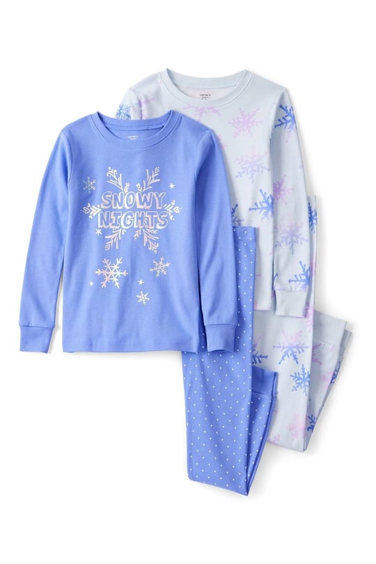Carter's Kız Çocuk 4'lü Pijama Takımı Mavi 3T525910