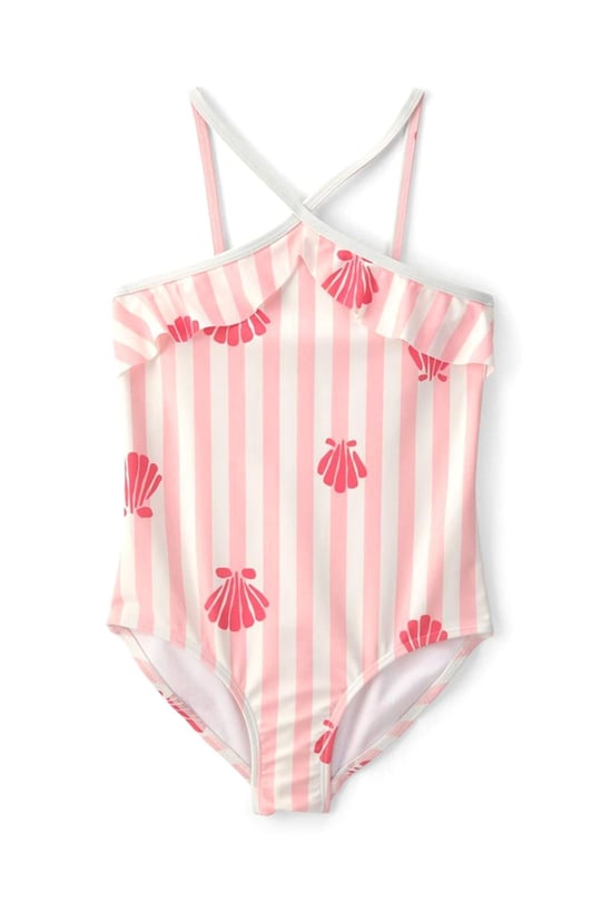Carter's Kız Çocuk Çizgili Fırfırlı Mayo Pudra 3U614110