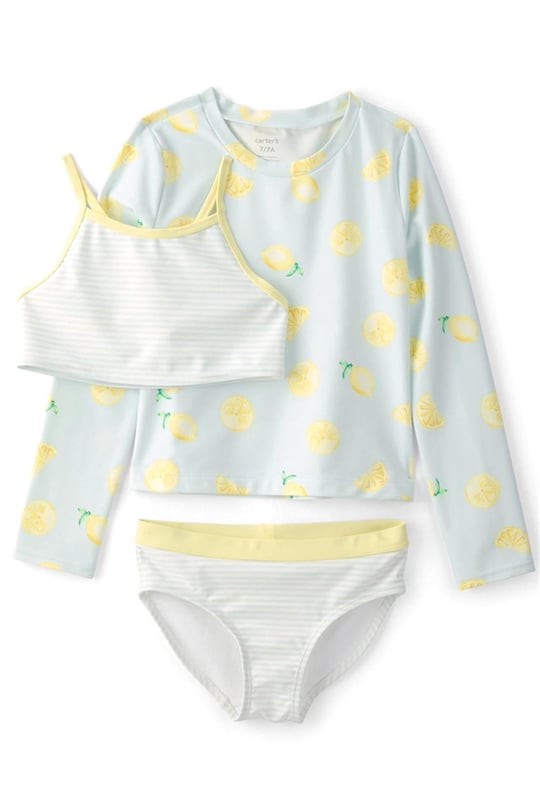 Carter's Kız Çocuk Güneş Koruyucu 3'lü Mayo Takım Mavi 3U614410