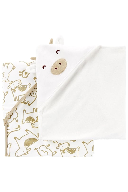 Carter's Layette Bebek 2'li Banyo Havlu Ekru 1N690810 