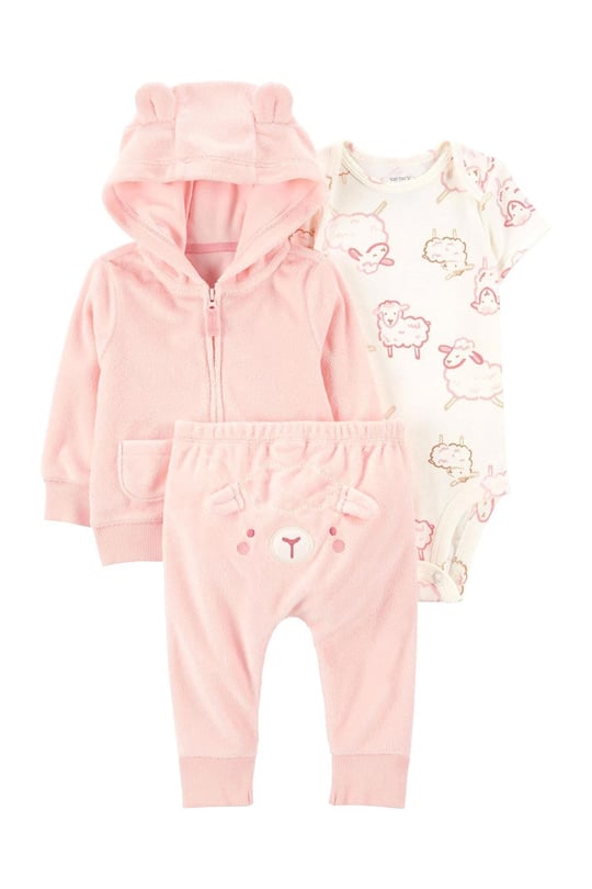 Carter's Layette Kız Bebek 3' lü Hırkalı Set Pembe 1R039810 