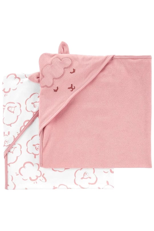 Carter's Layette Kız Bebek Banyo Havlu Seti Pembe 1N691410