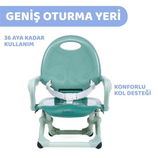 Chicco Booster Seat Pocket Snack Poppy Tur/Red Yükseltici Mama Sandalyesi