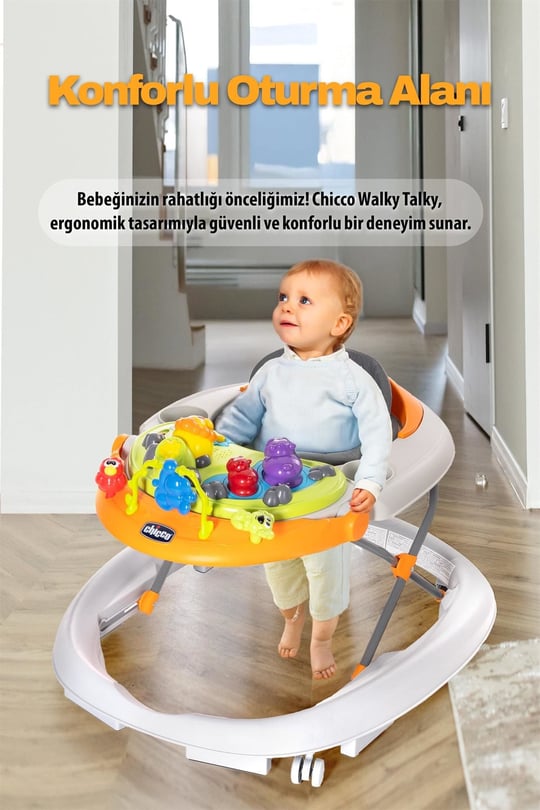 Chicco Walky Talky Baby Yürüteç Grey