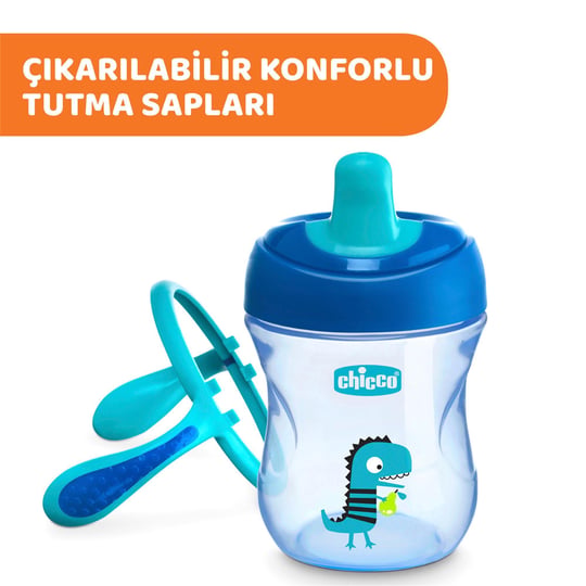 Chicco Yarı Yumuşak Uçlu Bardak 6+ Erkek Mavi 69212