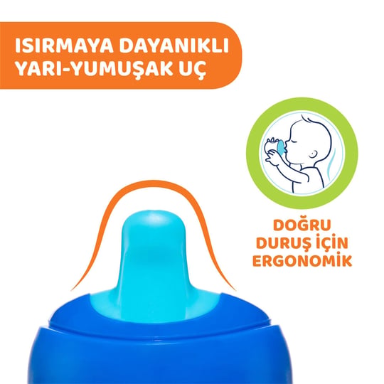 Chicco Yarı Yumuşak Uçlu Bardak 6+ Erkek Mavi 69212