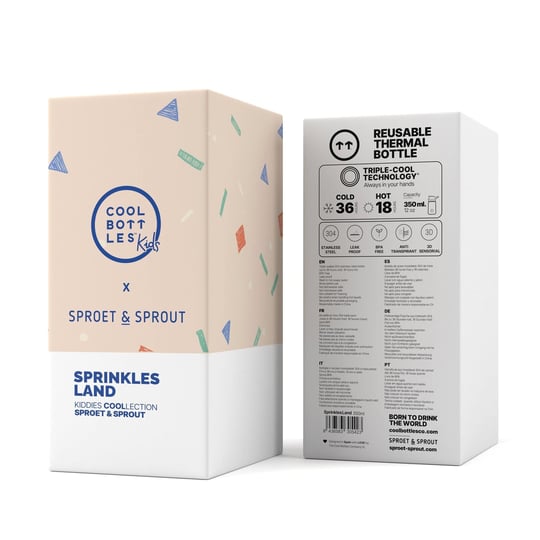 Cool Bottles The Kiddie Bottle Sprinkles Pipetli Termos Suluk 350 ML