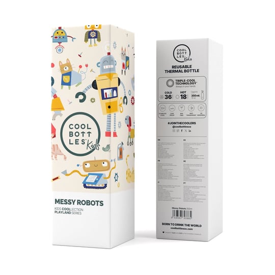 Cool Bottles The Kids Bottle Messy Robots Pipetli Termos Suluk 350 ML