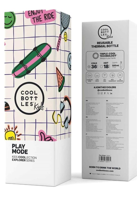 Cool Bottles The Kids Bottle Play Mode Pipetli Termos Suluk 500 ML