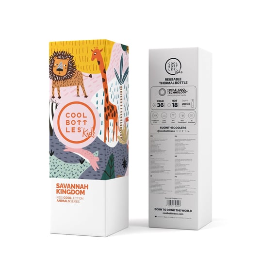 Cool Bottles The Kids Bottle Savannah Kingdom Pipetli Termos Suluk 260 ML