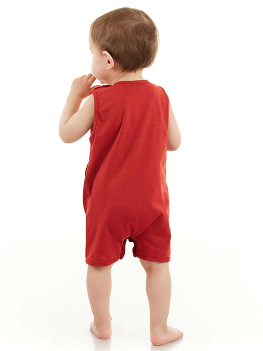 Denokids Erkek Bebek Minik Kaplan Pamuklu Yazlık Tulum CFF-23Y2-013