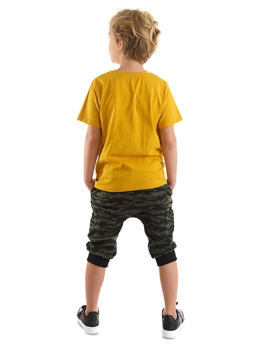 Denokids Erkek Çocuk Big Whales T-shirt Kapri Takım MS-24Y1-010