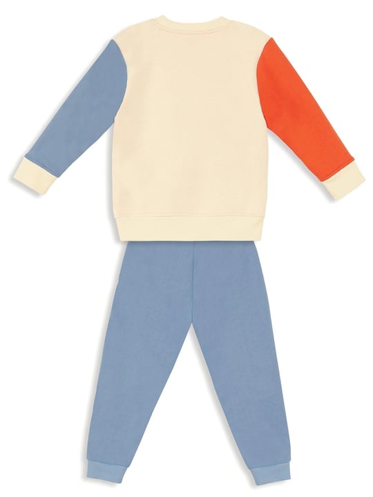 Denokids Erkek Çocuk Dinozorlu Eşofman Takımı Bej CFF-24S1-029