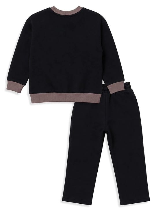 Denokids Erkek Çocuk Dinozorlu Eşofman Takımı Siyah CFF-26S1-023