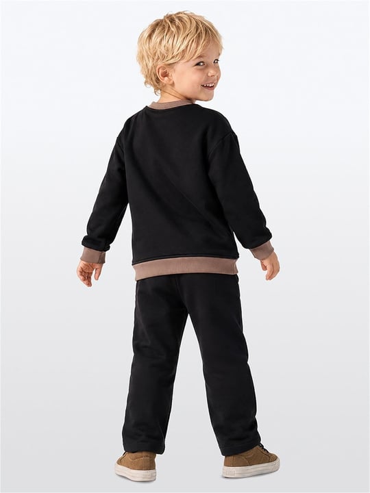 Denokids Erkek Çocuk Dinozorlu Eşofman Takımı Siyah CFF-26S1-023
