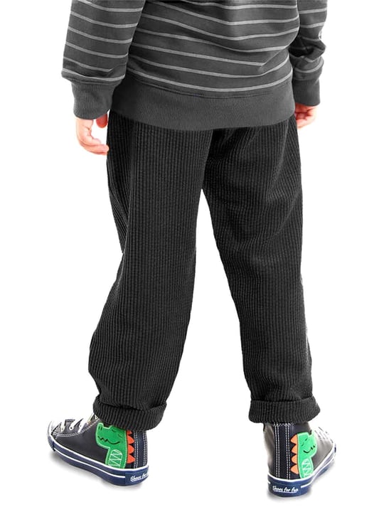 Denokids Erkek Çocuk Fitilli Kadife Pantolon Siyah MS-23S1-040