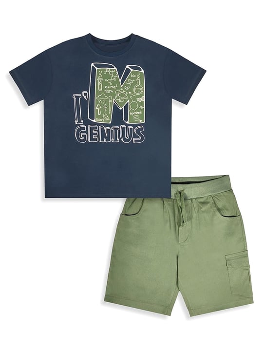 Denokids Erkek Çocuk Genius Tişört Şort Takım CFF-26Y1-083