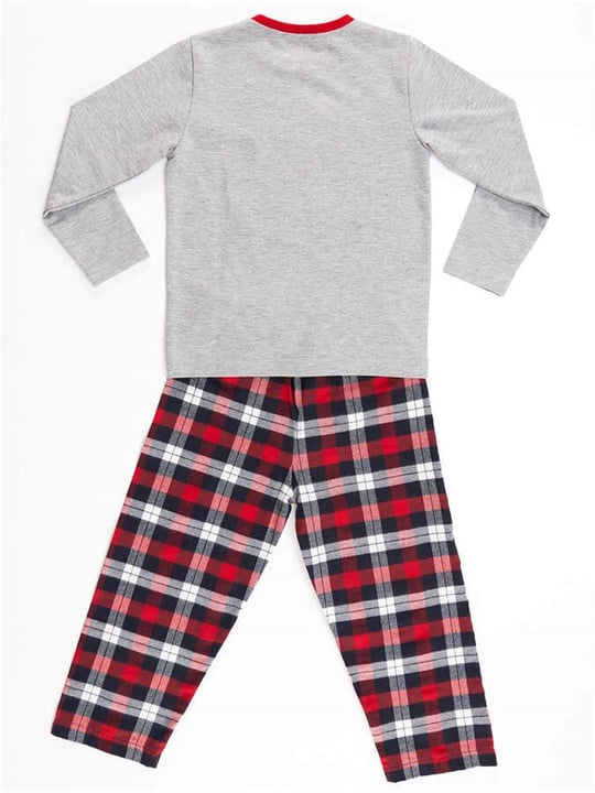 Denokids Erkek Çocuk Gülenyüz Ekose T-shirt Pantolon Takım CFF-21S1-019