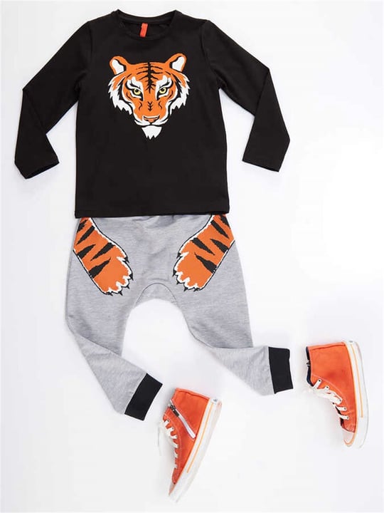 Denokids Erkek Çocuk Kaplan Pençesi Takım Siyah Gri CFF-20K1-017