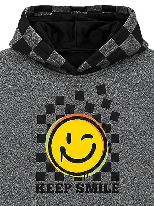 Denokids Erkek Çocuk Keep Smile Eşofman Takımı Antrasit CFF-26S1-013