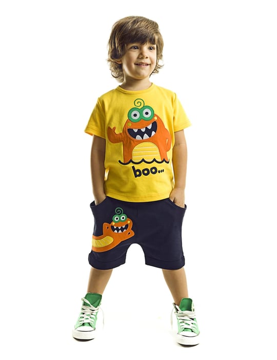 Denokids Erkek Çocuk Lake Monster Şort Takım Cff-19Y1-157