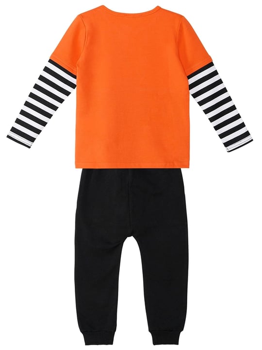 Denokids Erkek Çocuk Monster Joe Eşofman Takımı Turuncu CFF-18S1-161