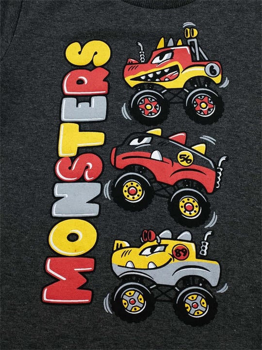 Denokids Erkek Çocuk  Monster Race T-shirt Pantolon Takım CFF-21S1-065