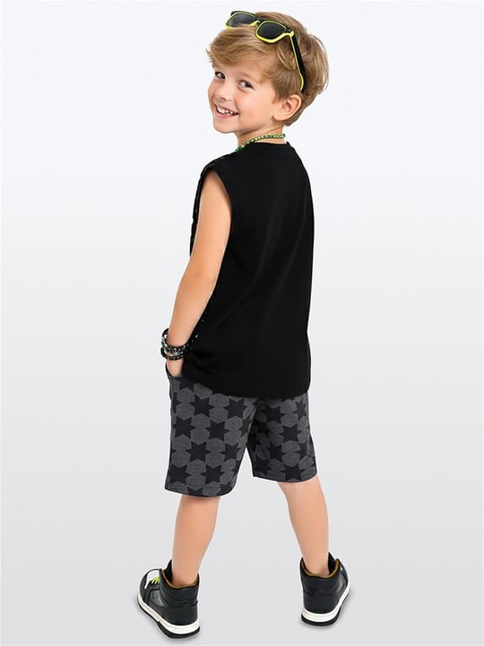 Denokids Erkek Çocuk Out Of World Tişört Şort Takım CFF-26Y1-103