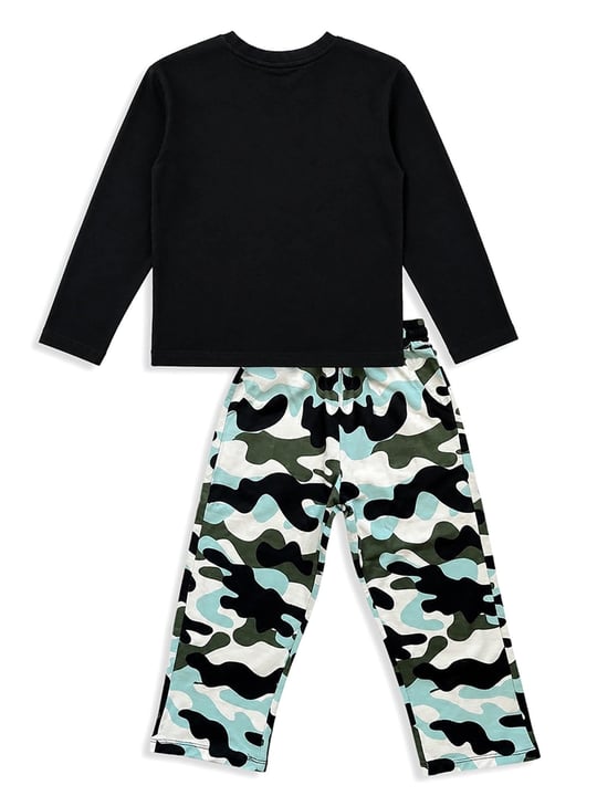 Denokids Erkek Çocuk Rawr Dinozorlu Alt Üst Takım Siyah CFF-26S1-015