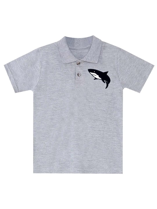 Denokids Erkek Çocuk Sharrk Polo Yaka Tişört Şort Takım MS-24Y1-034
