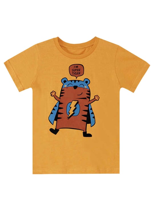 Denokids Erkek Çocuk Super Tiger T-shirt Şort Takım CFF-24Y1-031