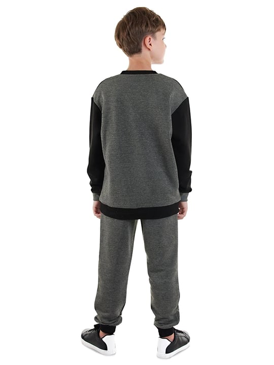 Denokids Erkek Çocuk Wild Oversize Eşofman Takımı Gri CFF-25S1-079