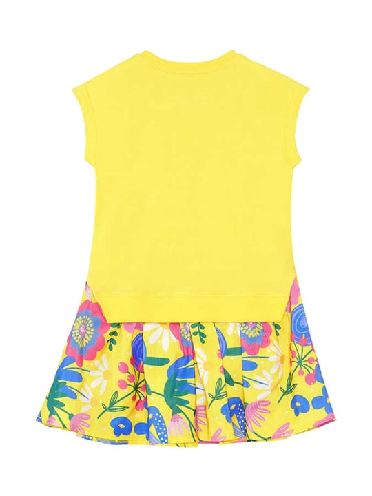 Denokids Kız Çocuk Çiçekli Elbise Sarı MS-24Y1-070