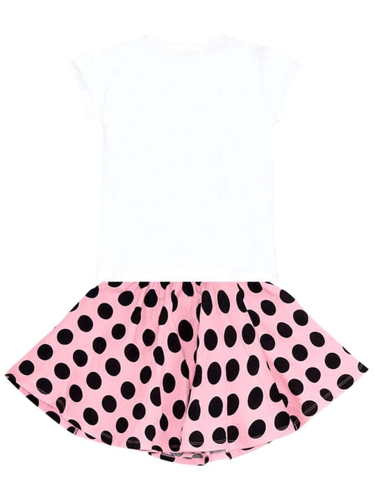 Denokids Kız Çocuk Çita Tişört Etek Takım Pembe CFF-24Y1-107