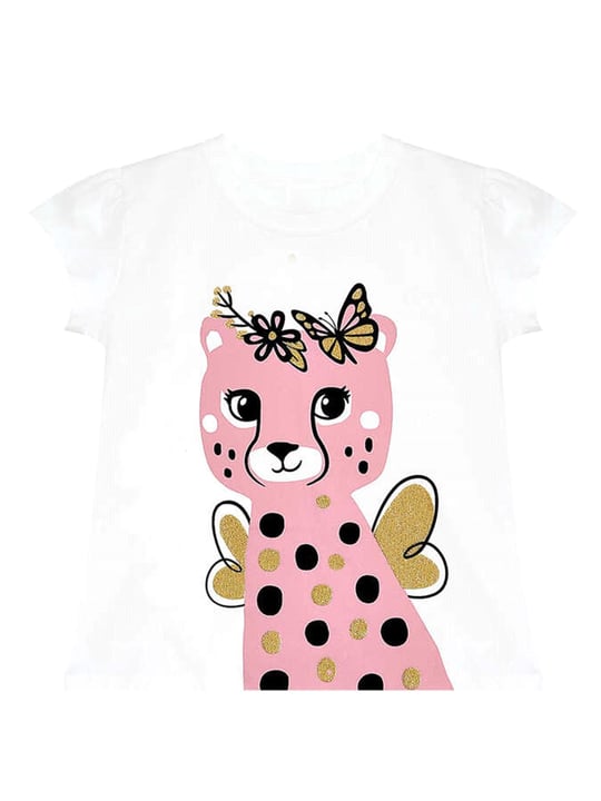 Denokids Kız Çocuk Çita Tişört Etek Takım Pembe CFF-24Y1-107