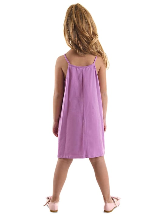 Denokids Kız Çocuk Fırfırlı Elbise Lila MS-24Y1-062