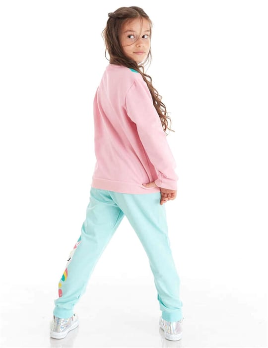 Denokids Kız Çocuk Girl Magic Eşofman Takımı Pembe Mavi CFF-20S1-113