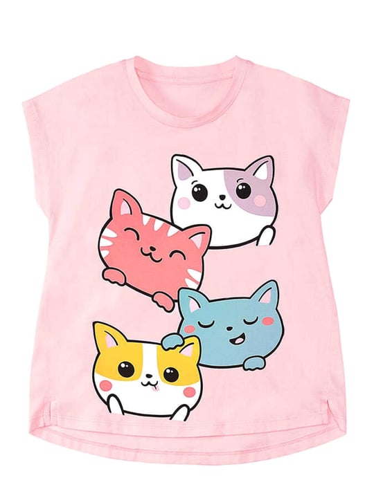 Denokids Kız Çocuk Kediler Tunik Tayt Takım CFF-24Y1-111