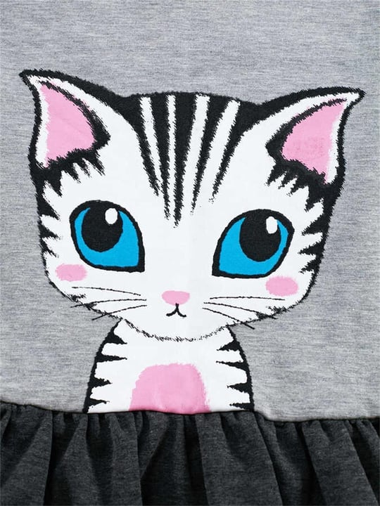 Denokids Kız Çocuk Lady Cat Elbise CFF-21S1-327