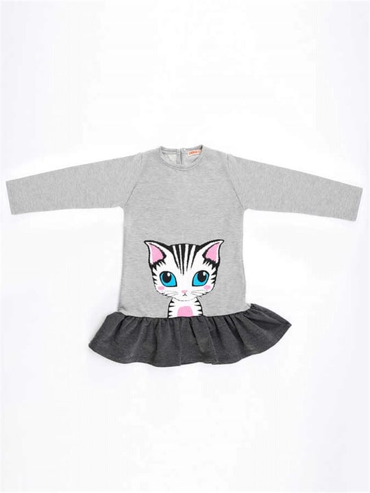 Denokids Kız Çocuk Lady Cat Elbise CFF-21S1-327