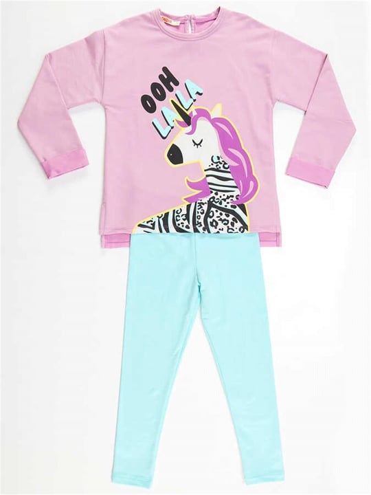 Denokids Kız Çocuk Lalacorn Tunik Tayt Takım MS-21S1-030