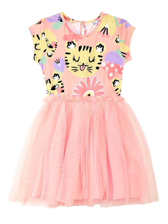 Denokids Kız Çocuk Leo Flower Tüllü Elbise CFF-24Y1-019